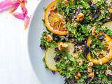 Salade quinoa kale fruits et noix torréfiées