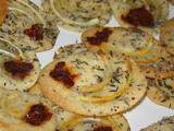 Biscuits salés oignon-tomates confites-thym