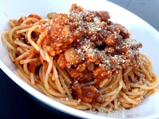 Recettes végétariennes de Spaghettis Bolognaise de Cuisine Alcaline