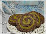 Biscuits sablés en spirales chocolat pistache
