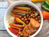 Bowl de couscous aux légumes rôtis #vegan