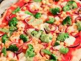Pizza au brocolis et au maïs // Broccoli and corn pizza