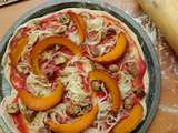 Pizza au potimarron, aux marrons et oignon (vegan)