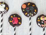 Sucettes en chocolat d'Halloween (Halloween chocolate lollipops)