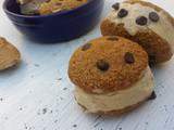 Sandwich glacé: Cookies – Glace express beurre de cacahuète