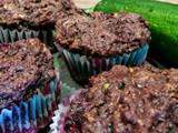 Muffins courgette chocolat coeur framboise ou ma recette du bonheur