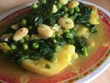 Pomme de terre en curry vert