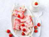 Bâtonnets glacés vegan yaourt-fraise-citron