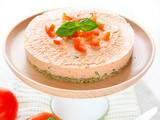 Cheesecake cru tomate-basilic