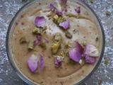 Crème végétale coco, rose & pistache ~ sans lactose ~ un peu comme un voyage en Inde