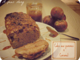 Cake aux pommes et son caramel au  beurre  salé { Vegan }