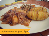 Lupin avec une sauce au sirop de Liège