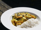 Cuisine alcaline : curry de légumes en cuisson douce