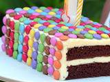 Gâteau d'anniversaire aux Smarties®