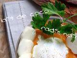 Velouté de carotte, patate douce au lait de coco et son œuf poché