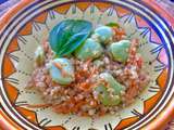 Salade de fèves marinées et quinoa