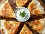 Cheesy Chicken & Mushroom Quesadilla Recipe