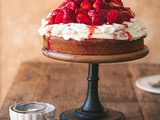 Gâteau à la vanille, chantilly au mascarpone & fraises