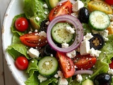 Mediterranean Fresh Greek Salad Recipe With Feta