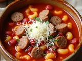 Rustic Italian Sausage Minestrone Soup Recipe