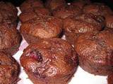 Muffins chocolat cerises