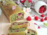 Cake matcha framboises (vegan)
