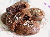 Cookies au cacao et tahini, purée de sésame (vegan et sans gluten)