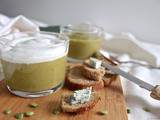 Crème de poireau et pois cassés, chantilly au Bleu d'Auvergne - Bataille Food #41
