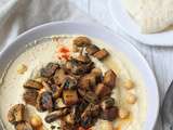 Houmous crémeux sans huile, champignons et seitan poêlés - Bataille Food #60
