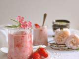 Phirni aux fraises version vegan { crème de riz indienne } - Foodista Challenge #19