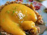 Tartelettes crues { mangue & coco }, recette vegan, sans gluten et sans arachide - Bataille Food #24