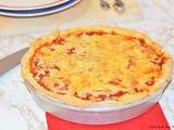 Deep dish – pizza mozarella poivrons