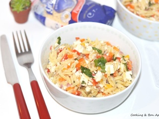 Salade de pépinettes aux poivrons et à la féta {#Grand’Mère Pâtes d’Alsace}