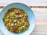 Salade de quinoa, asperge, courgette à la Canadienne