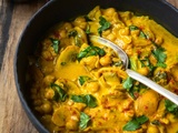 Curry de pois chiche aux champignons