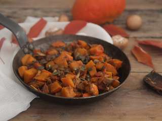 Poêlée de potimarron et champignons