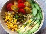 « Veggie bowl » : salade végétarienne dans un bol