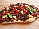 Pizza poivron ananas basilic