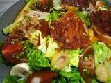 Salade aux Croquettes de Fauxmage Sauce Soja Tamarin
