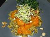 Courge longue de Nice sur lit de quinoa 3 saveurs - Sans gluten et vegan