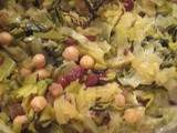Fondue de poireaux, pois chiche et raisins secs ( Vegan, sans gluten)