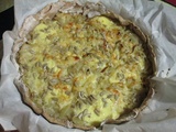 Tarte aux oignons - pâte à base de farine d'orge, graines de fenouil et de nigelle