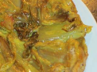 Tarte tatin salée aux endives (pâte à tarte à la farine de châtaigne)