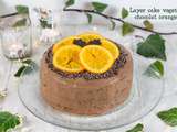 Layer cake sans gluten et végétal chocolat-orange