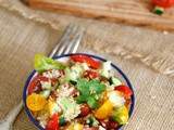 Quinoa en salade et légumes d’été