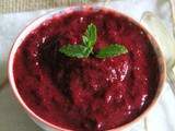 Soupe froide rhubarbe & fruits rouges
