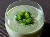 Chilled Cucumber and Avocado Soup with Goat Cheese