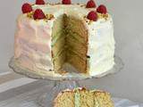 Layer cake au thé matcha et à la vanille | Del's cooking twist