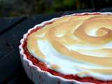 Meringue Strawberry Rhubarb Pie