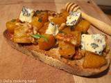 Tartine de Potimarron, Noix et Bleu d’Auvergne | Del's cooking twist